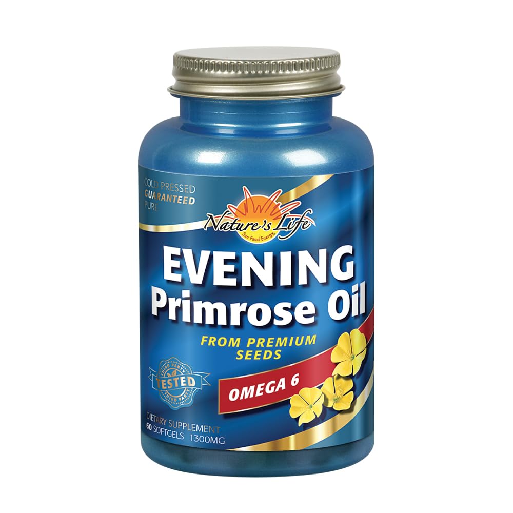 Health From The Sun Evening Primrose Oil 1300 mg Softgels, 60 Count