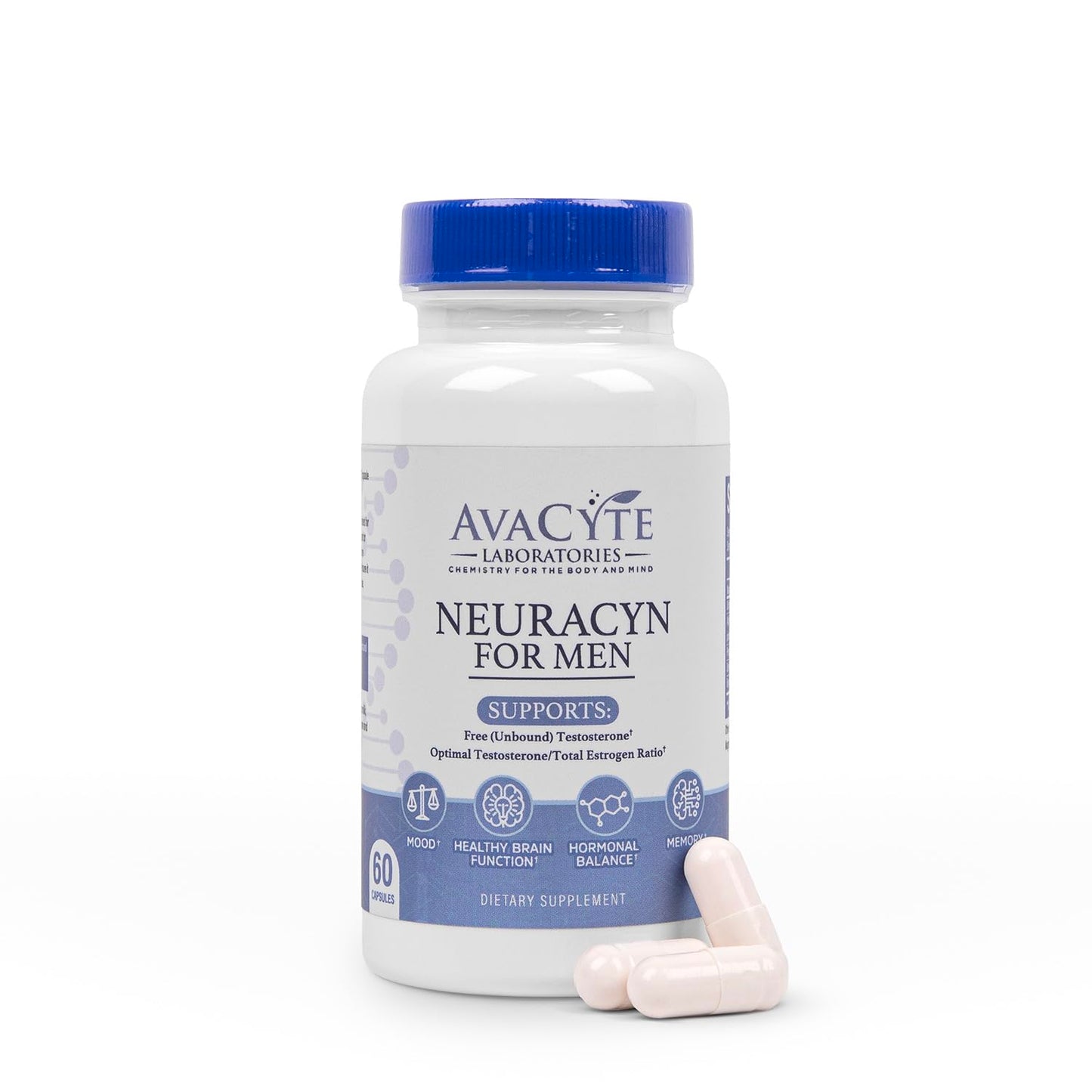 AvaCyte Laboratories NeuraCyn for Men Androgen and Cognitive Health Supplement Capsule, 60 Count