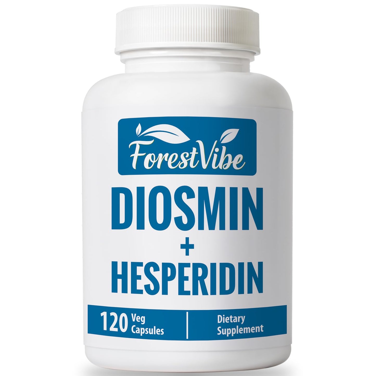 ForestVibe Diosmin Hesperidin 1000mg Complex, Citrus Bioflavonoid Rich Fruit Extract, 120 Capsules