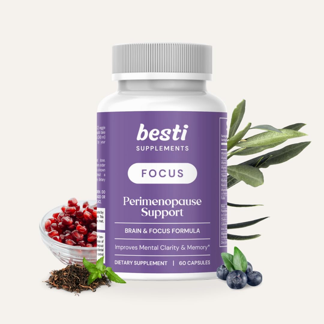 Besti Focus - Perimenopause Support with Focus+ Formula, 60 Capsules