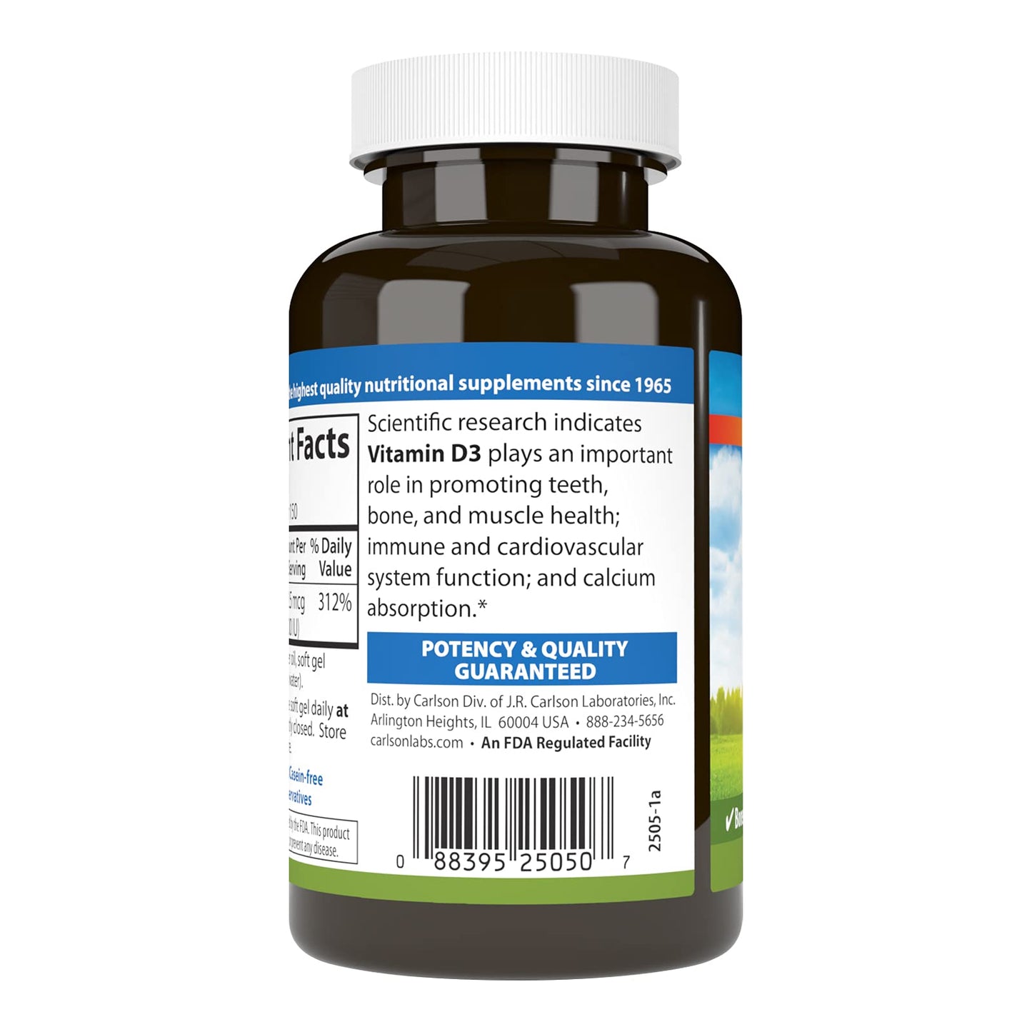Carlson Vitamin D3 Soft Gels, 150 Soft Gels