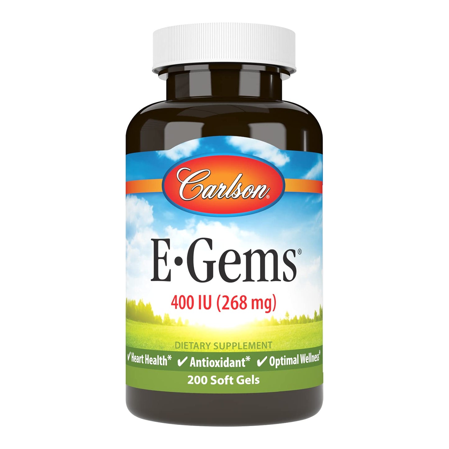 Carlson E-Gems Vitamin E 400 IU Softgels 200 Count
