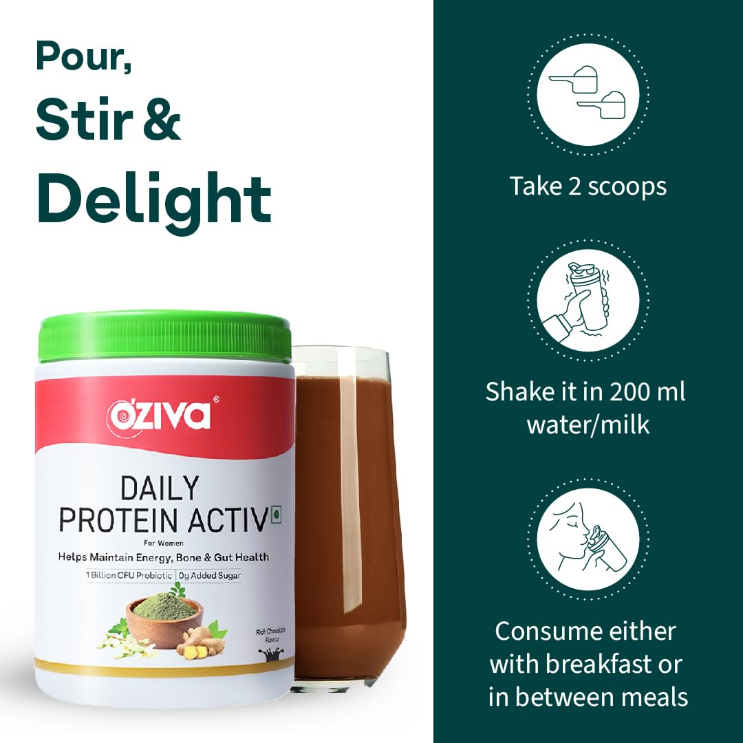 OZIVA Daily Protein Activ for Women Powder 10.2 Ounce