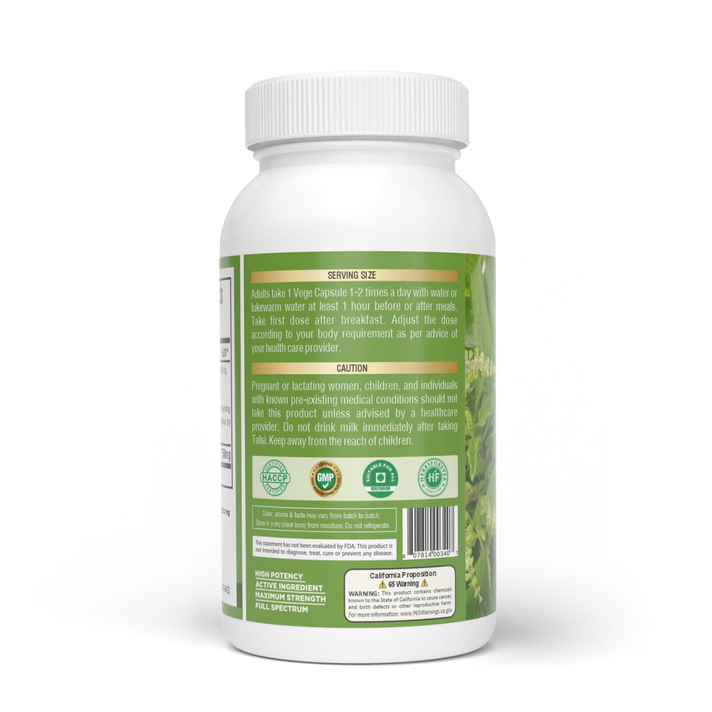 Herbsforever Tulsi Extract Capsules 60 Count