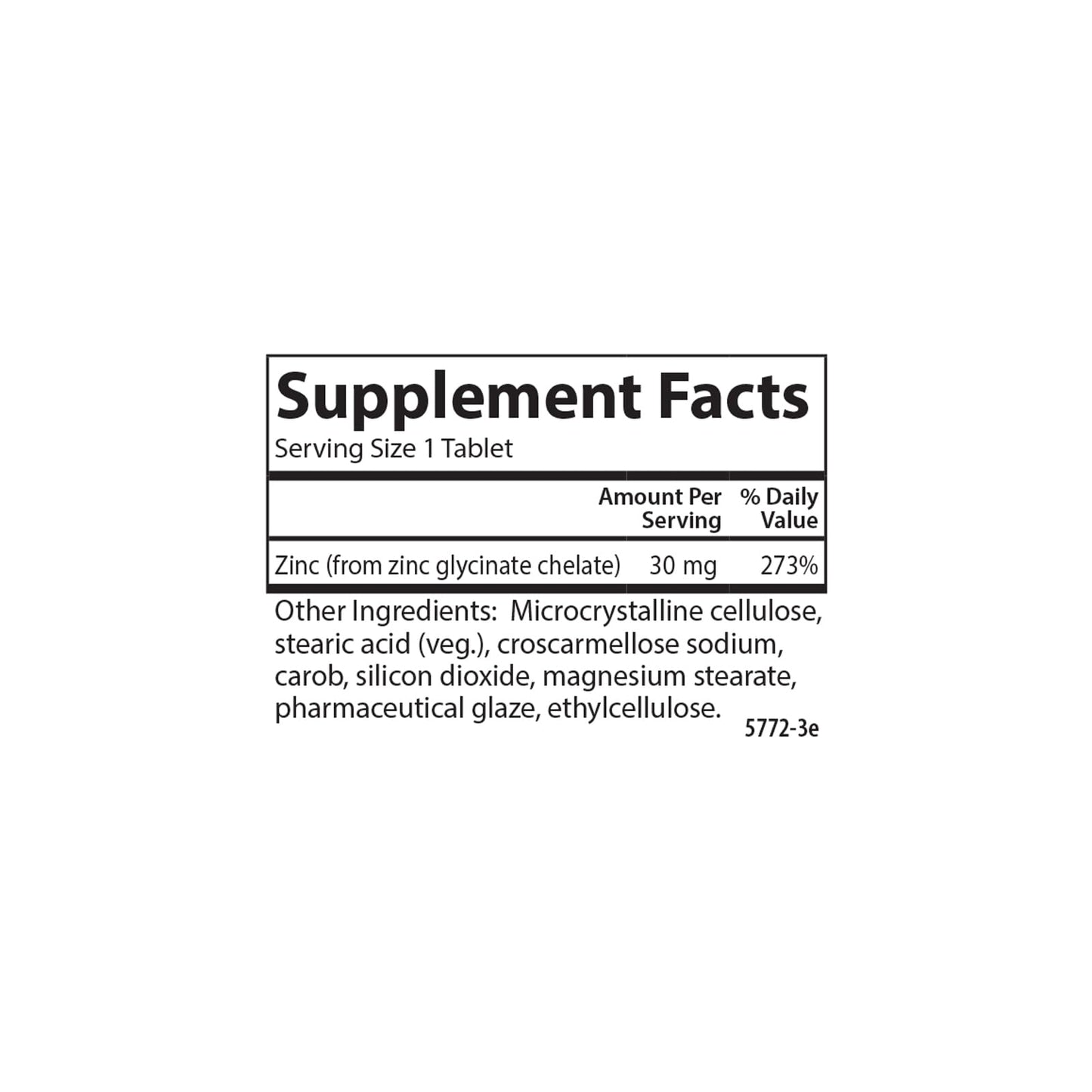 Carlson Chelated Zinc Tablets 250