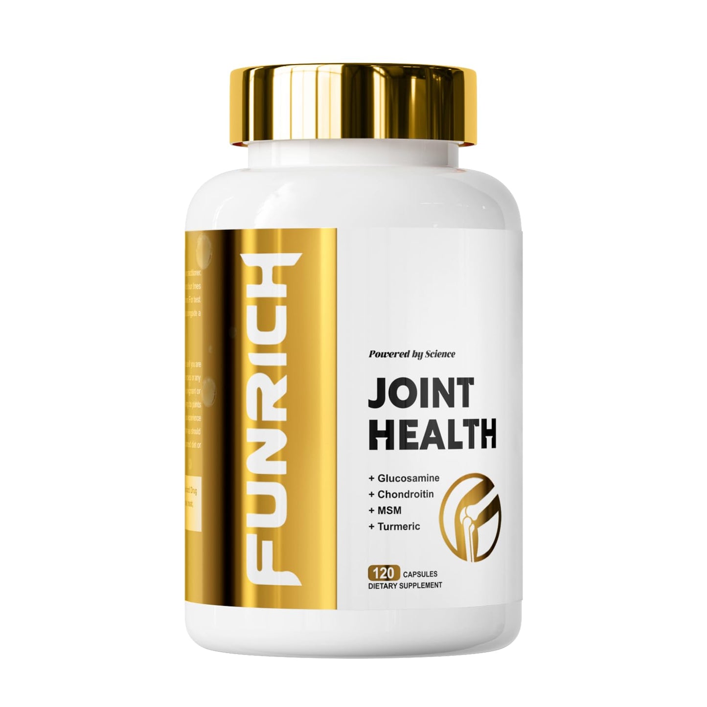 FUNRICH Glucosamine Chondroitin MSM 2100mg Joint Support Supplement with Turmeric & Boswellia Capsules 120