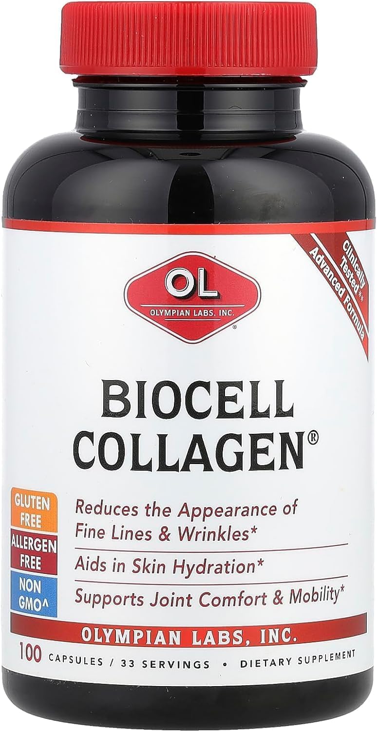 Olympian Labs Biocell Collagen II 1500mg Supplement Capsules, 100 Count