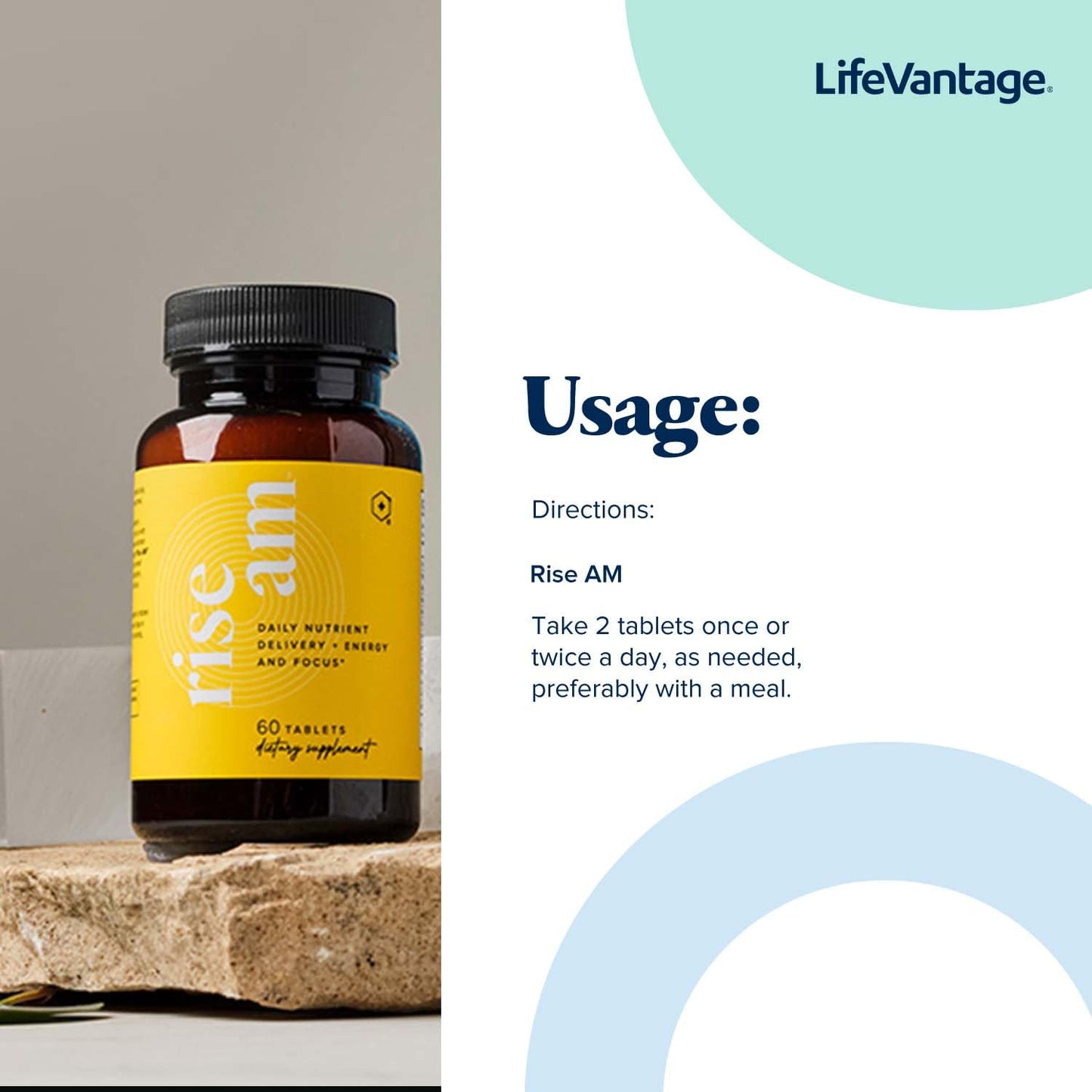 LifeVantage Rise AM Tablet 60 Tablets