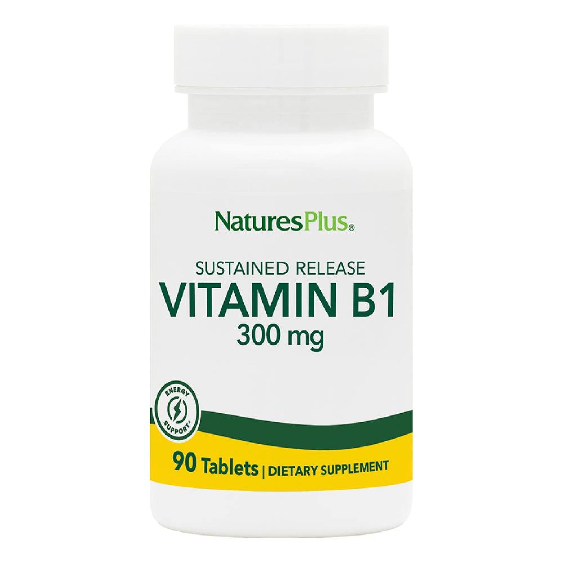 NaturesPlus Vitamin B1 300 mg Sustained Release Tablets, 90 Count
