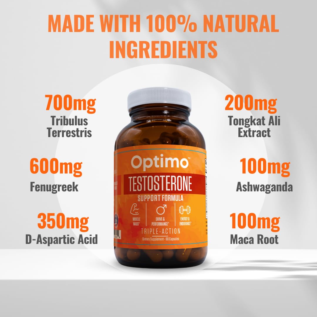 Optimo Ultimate Natural Testosterone Support for Men & Women 90 Capsules