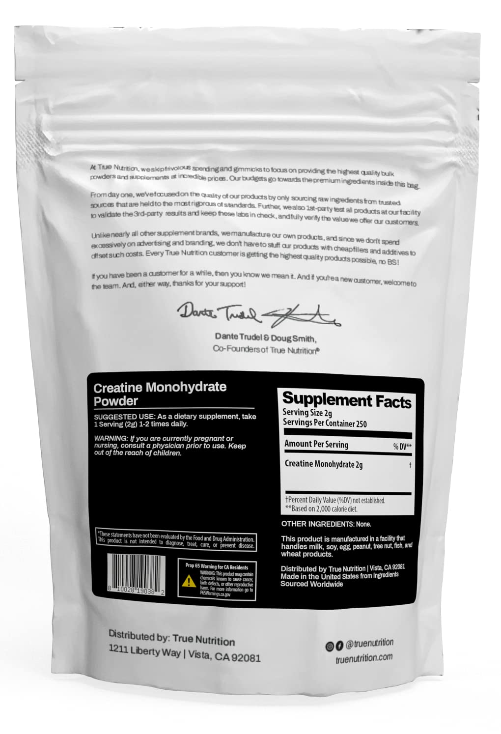 True Nutrition Creatine Monohydrate Powder, 32 Servings