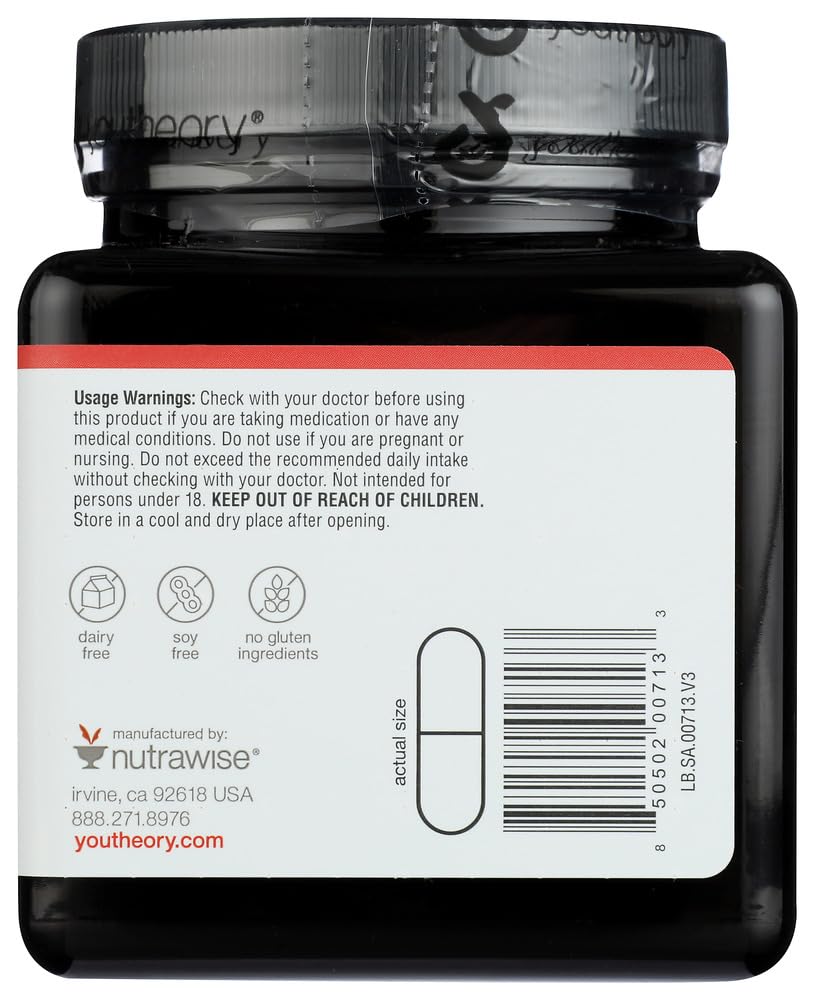 Youtheory Saffron Advanced Dietary Supplement Elevates Mood & Mental Focus, 60 Capsules