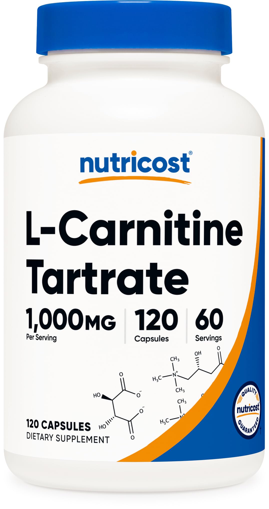 Nutricost L-Carnitine Tartrate 1000mg Capsule 120 Count