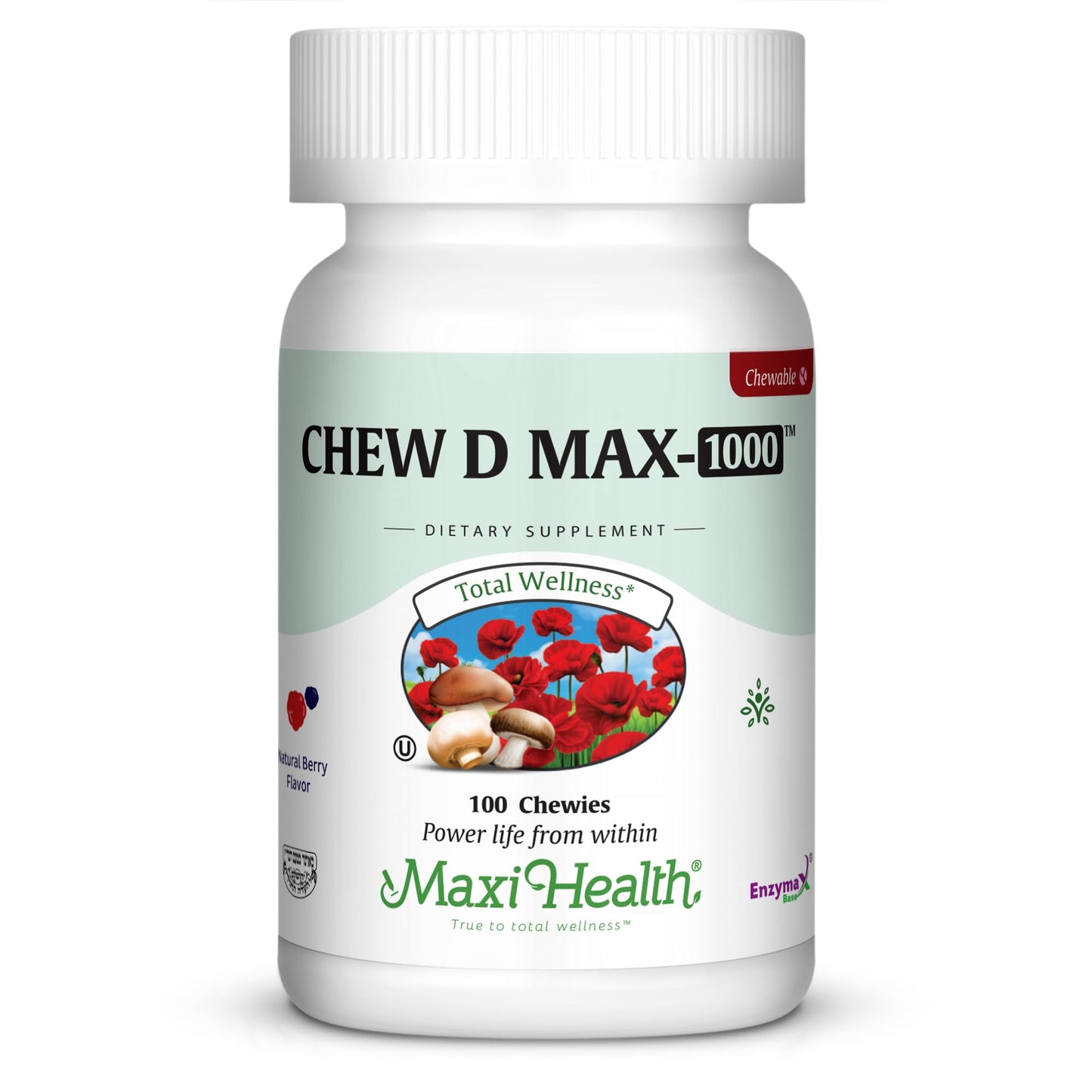 Maxi Health Vitamin D3 1,000 IU Supplement Chewables, 100 Count