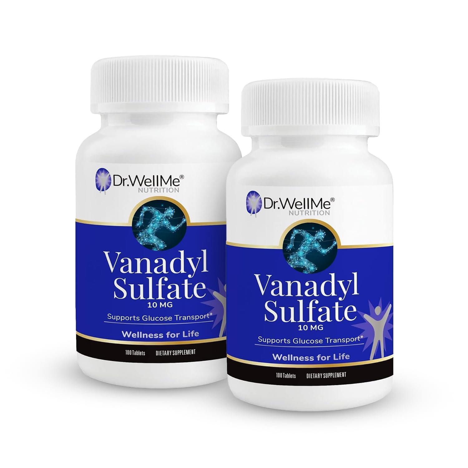 DR WELLME NUTRITION Vanadyl Sulfate 10mg 200 Tablets