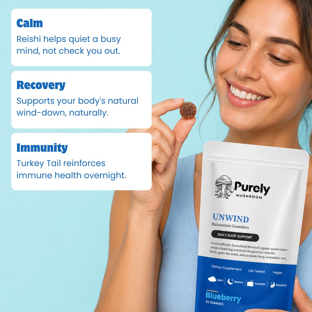 Purely Mushroom Mushroom Gummies for Calm 60 Count
