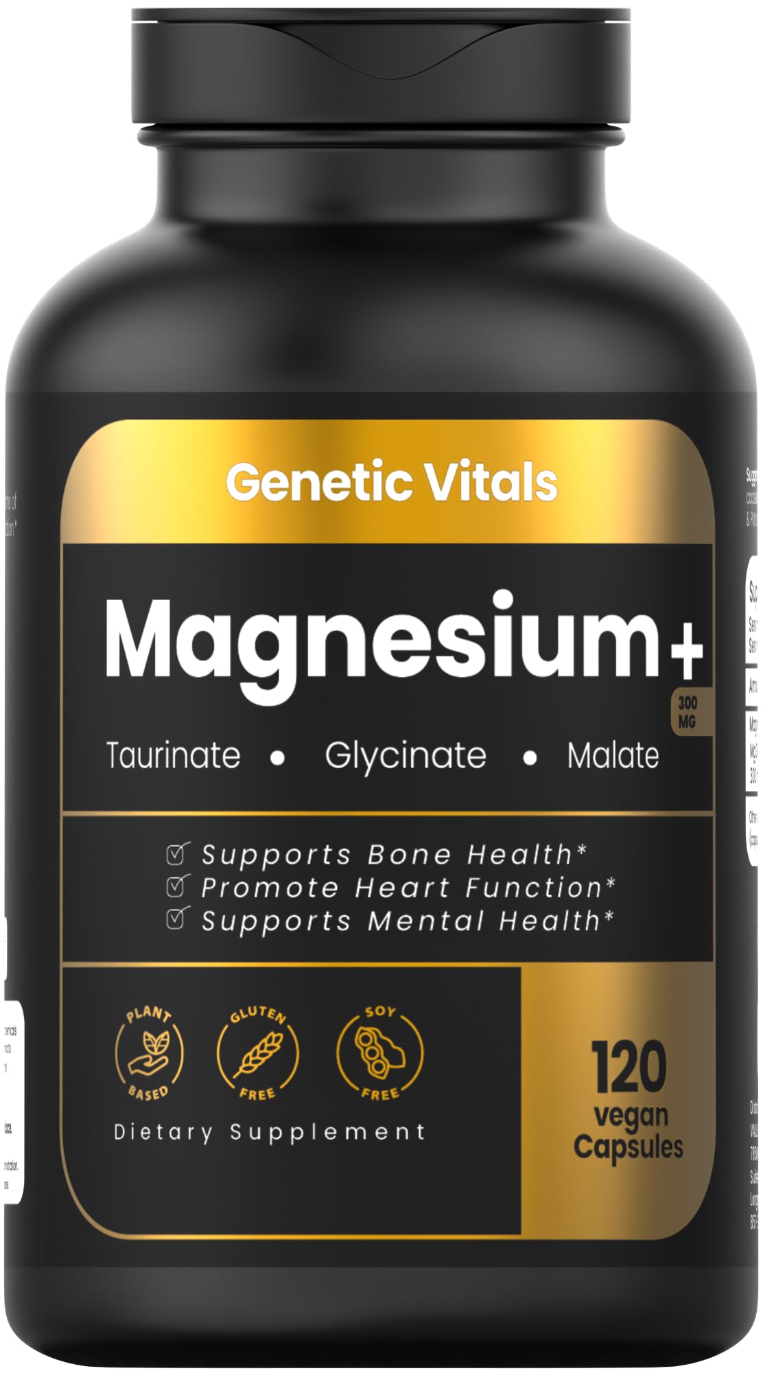 Genetic Vitals Triple Magnesium Complex 300mg Capsules 120 Count