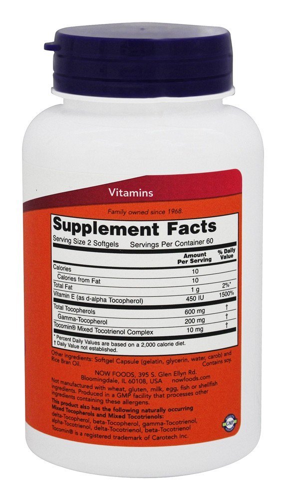 NOW Foods Advanced Gamma E Capsule 1 Count