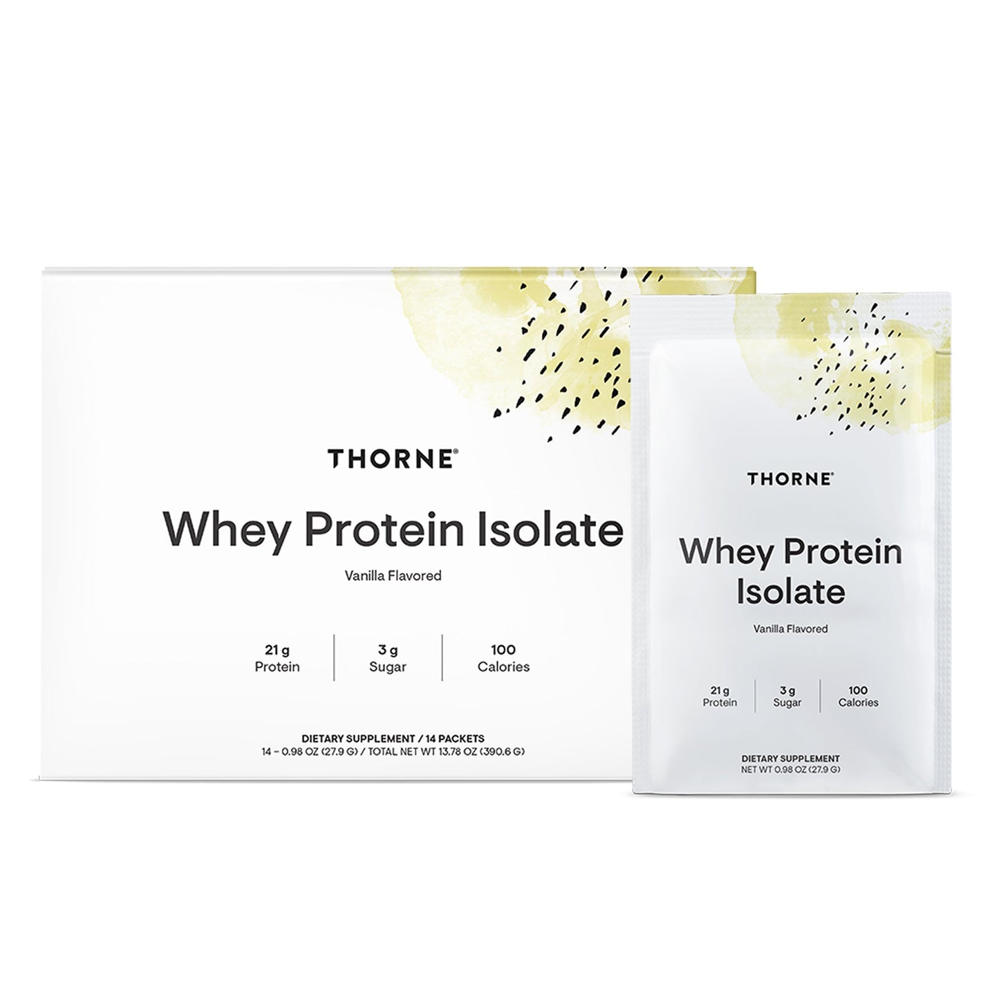 THORNE Whey Protein Isolate Protein Powder Vanilla, 14 Servings