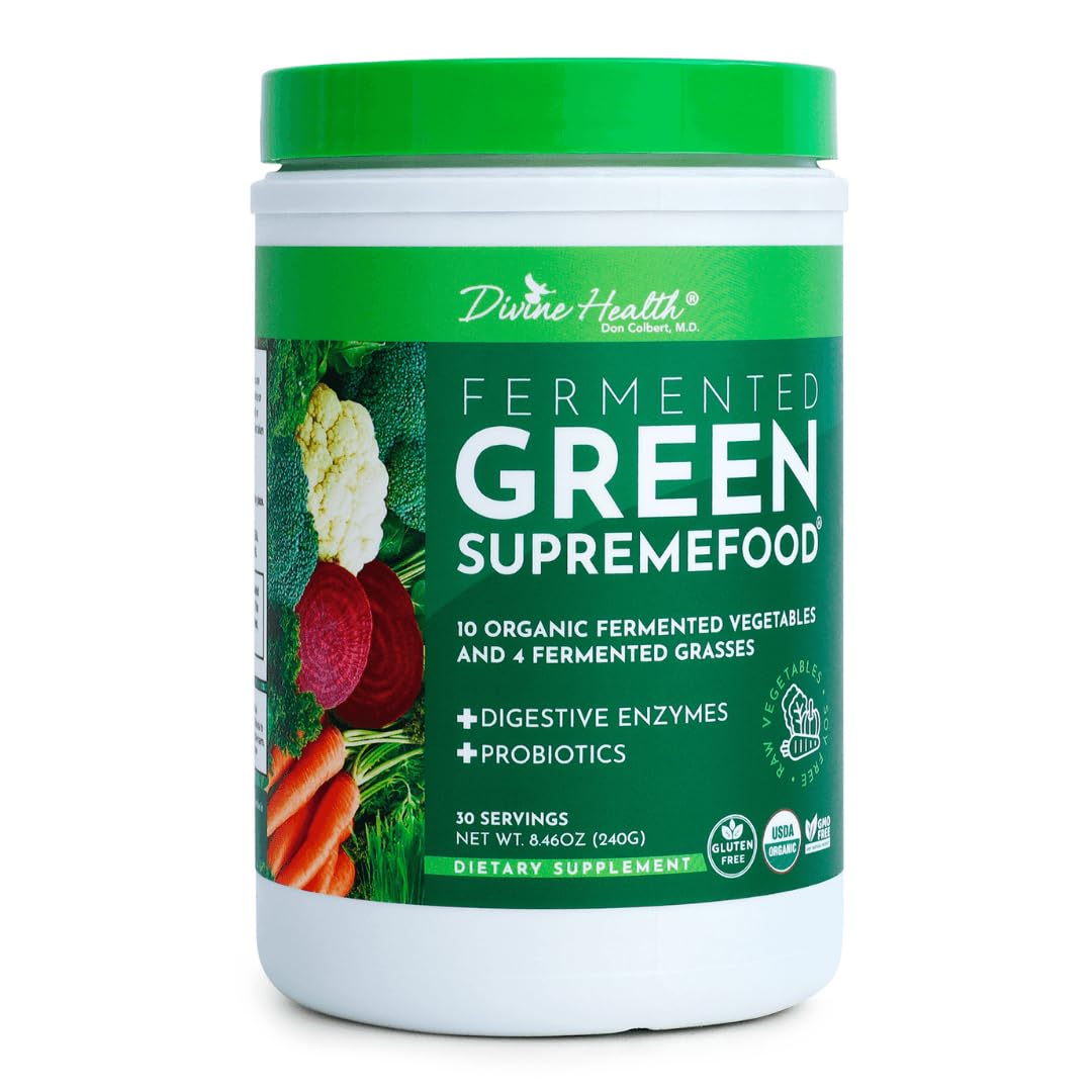 Divine Health Fermented Green Supremefood Powder 7.4 oz