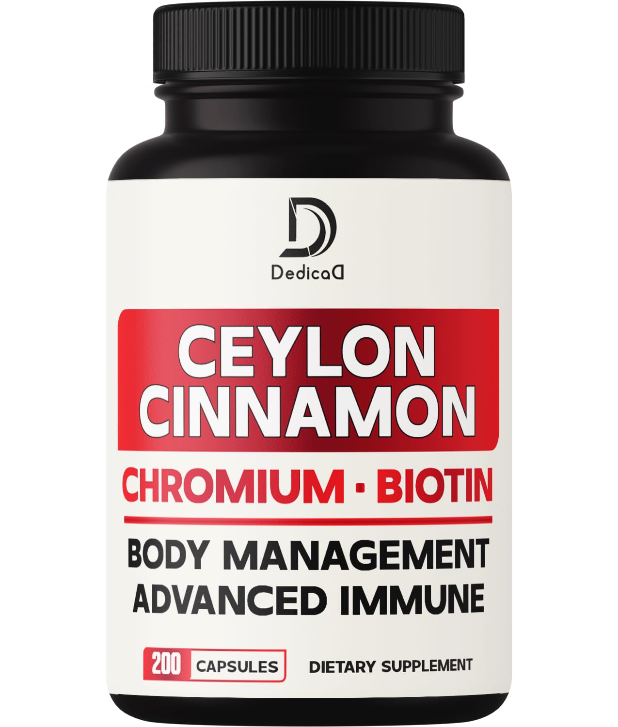 DEDICAD 13in1 Ceylon Cinnamon Capsules, 200 Capsules