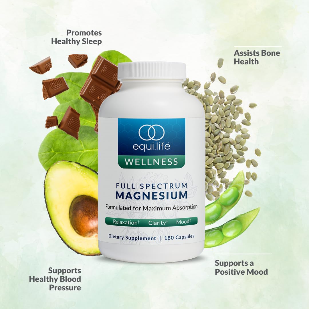 Equilife Full Spectrum Magnesium Supplement Capsule, 180 Capsules