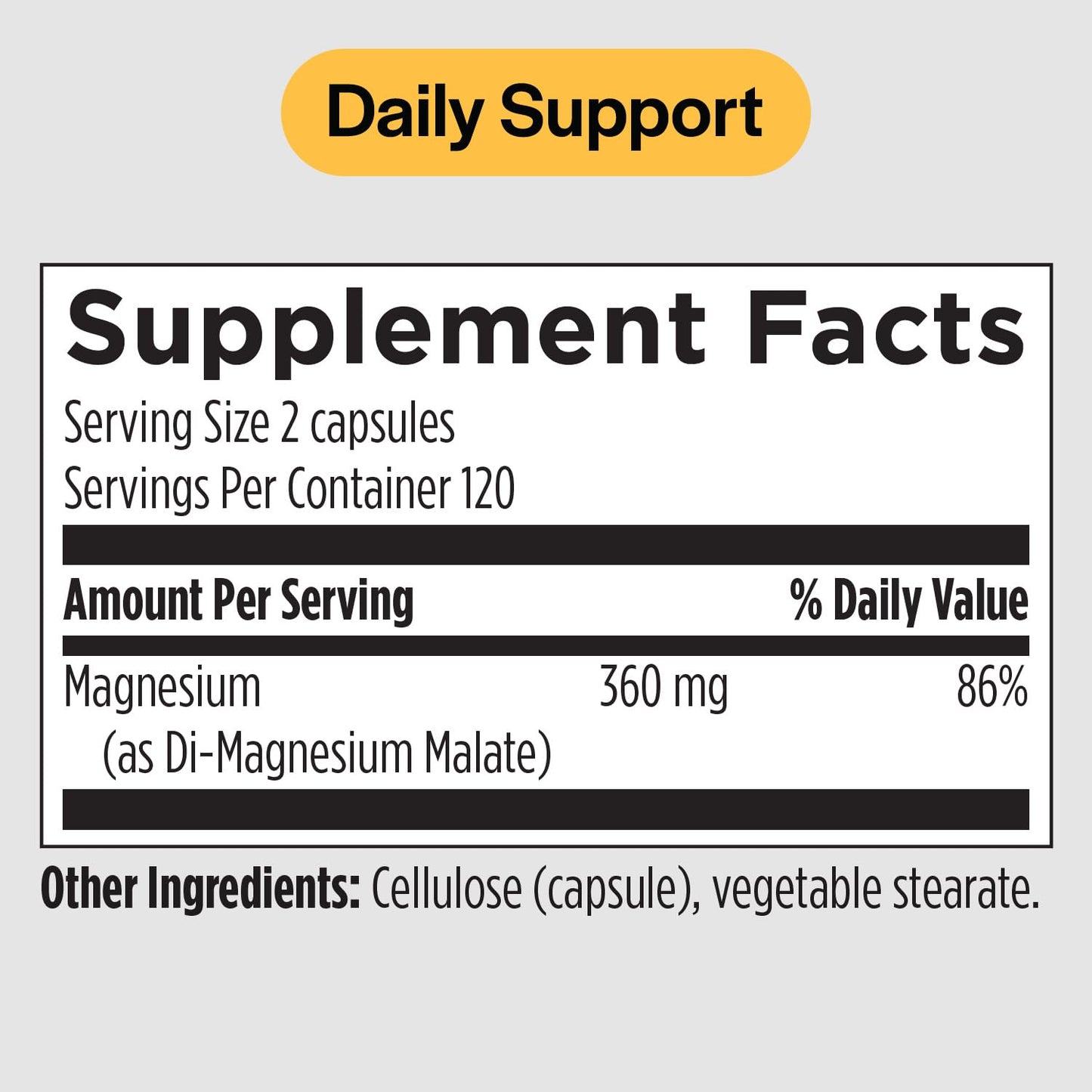 PureFormulas Magnesium Malate Capsules, 240 Capsules