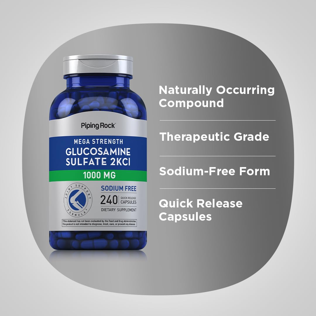 Piping Rock Glucosamine Sulfate 1000mg Capsule 240 Capsules
