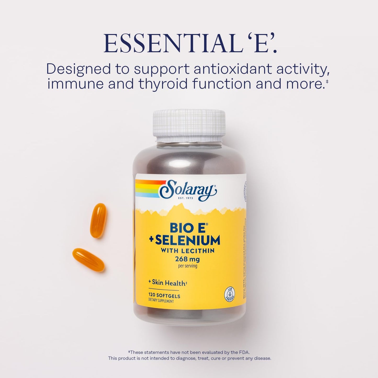 Solaray Bio E with Selenium 400iu Capsules 120 Count