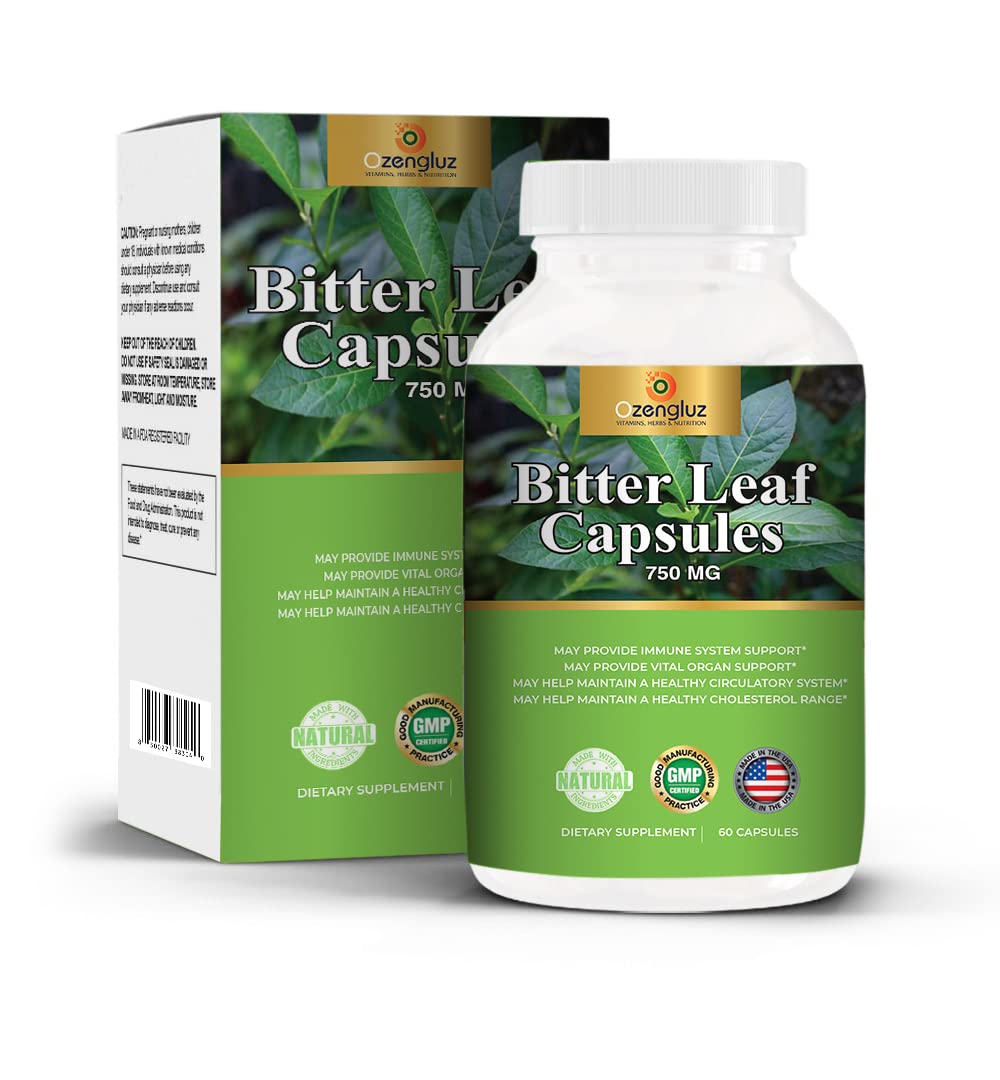 Ozengluz Bitter Leaf Ewuro Onugbu Bololo Capsules, 60 Count