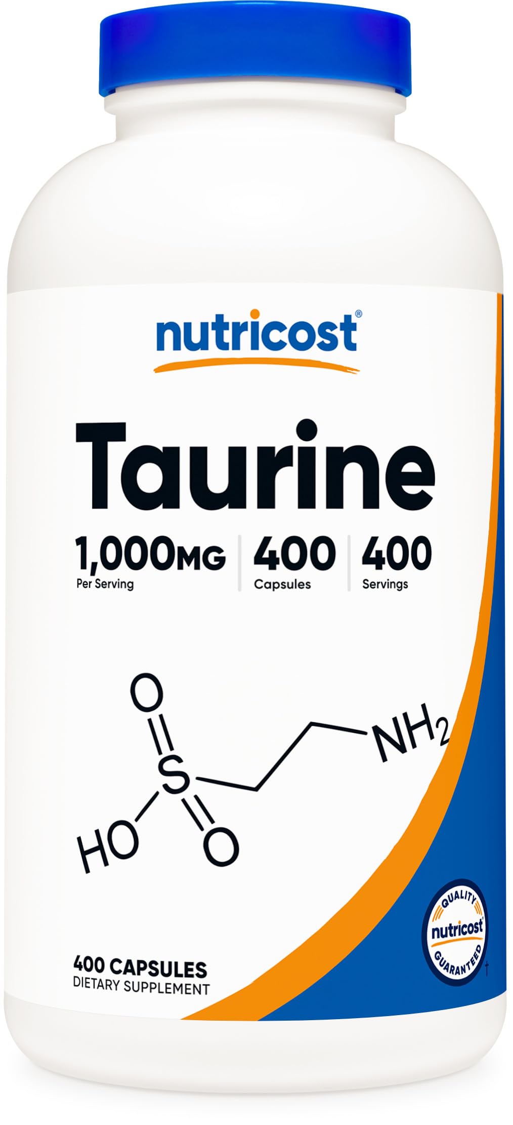 Nutricost Taurine 1000mg Capsule, 400 Capsules