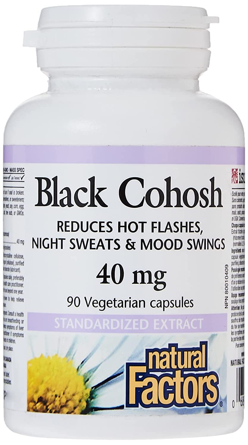 Natural Factors Black Cohosh 40 mg Capsules, 90 Count