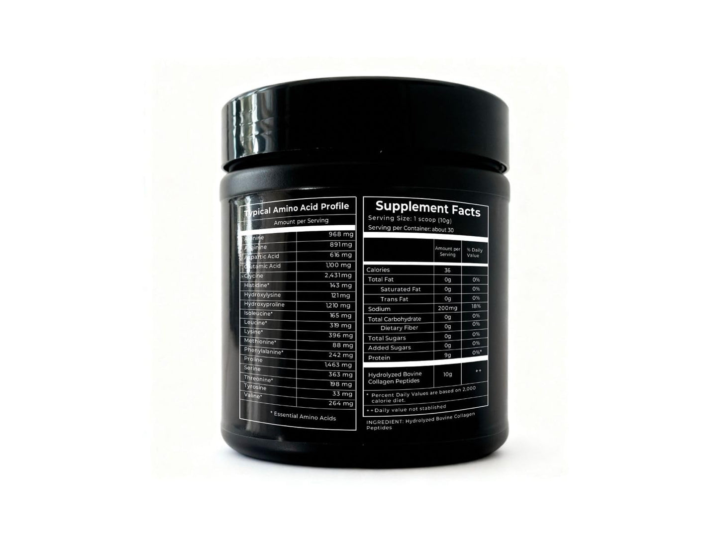 Bayter Nutrition Hydrolyzed Collagen Peptides Types I & II, Unflavored, 100% Grass-Fed, Pasture-Raised Bovine, Non-GMO, Gluten-Free, No Artificial Additives or Preservatives, Powder, 10.58 Ounces
