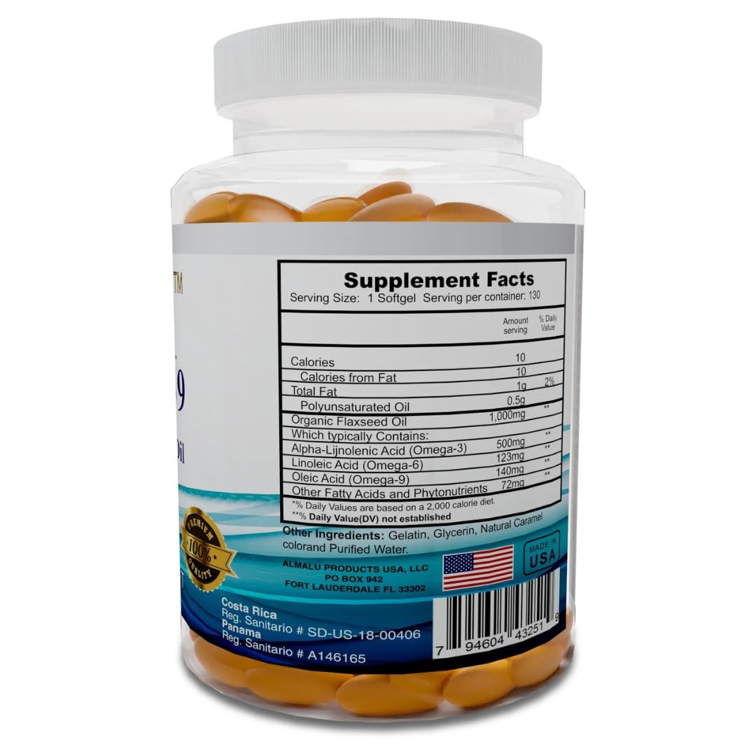 Generic Almalu Omega 369 Omega 3-6-9 Softgel (Flaxseed Oil) – 130 Capsules