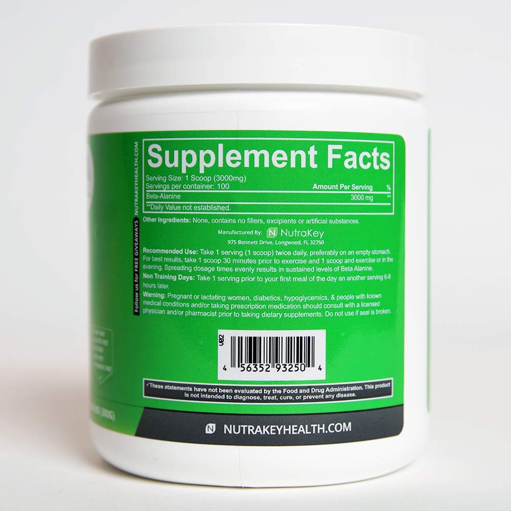 NutraKey Beta Alanine Powder 10.58 Ounce