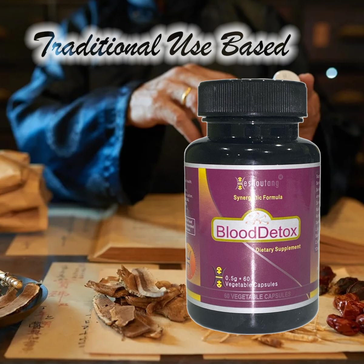 Heshoutang BloodDetox Market Proven Herbal Blood Cleanser 60 Capsules