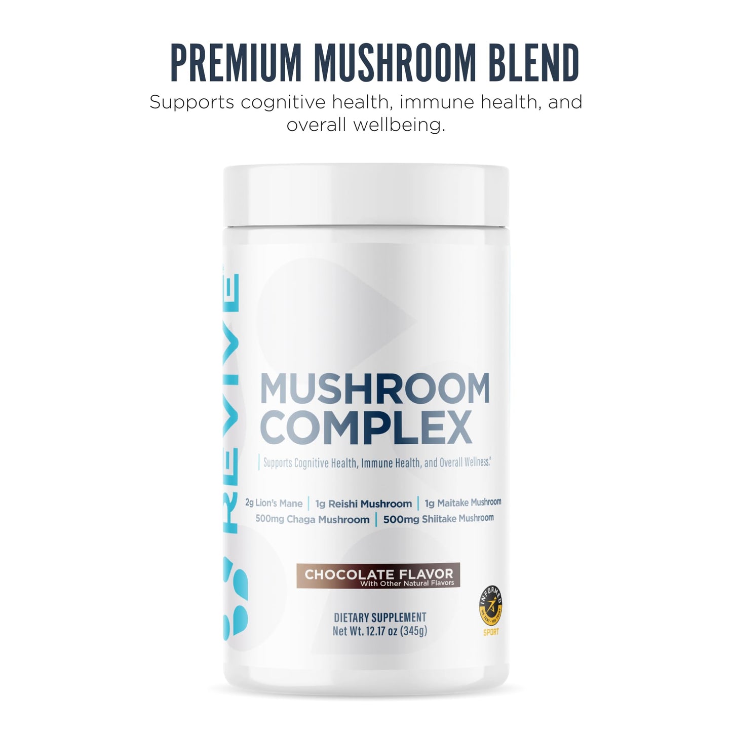 Revive Mushroom Powder Chocolate 12.17 Ounce