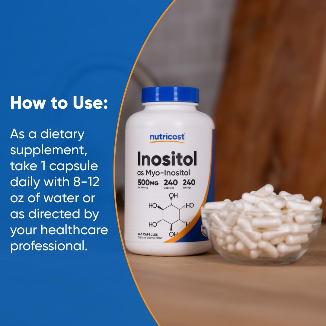 Nutricost Inositol Capsules 500mg, 480 Capsules
