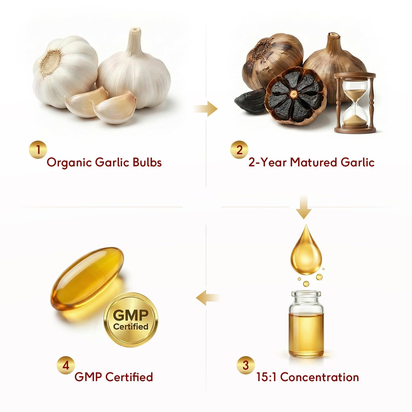 Goldium Aged Garlic Extract 500mg Softgel 300 Count