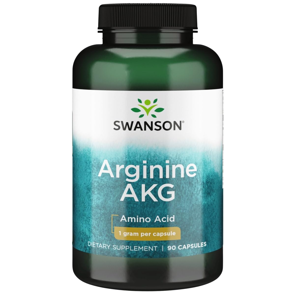 Swanson Amino Acid Maximum Strength Arginine AKG Nitric Oxide Enhancer 1000 mg, 90 Capsules