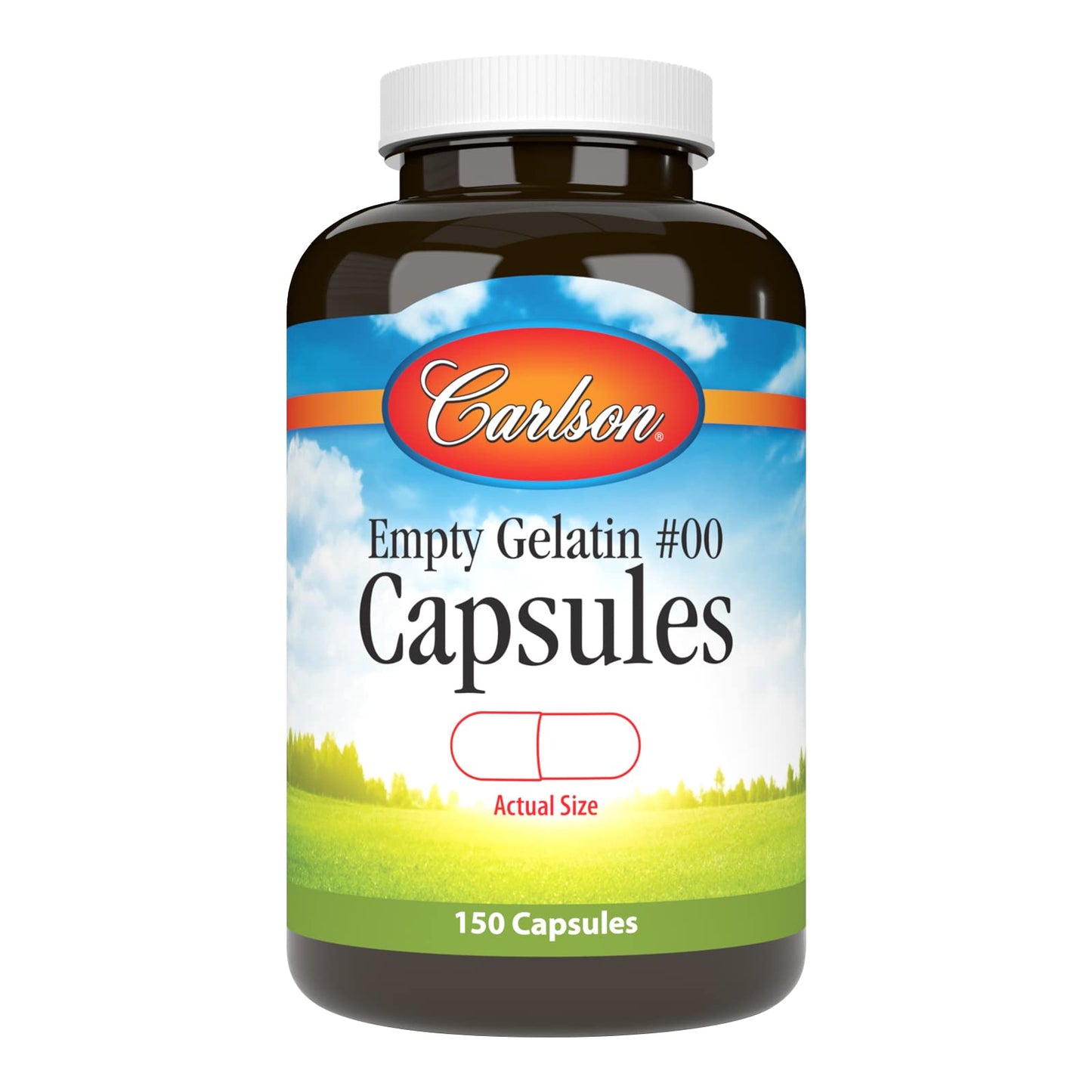 Carlson Empty Gelatin #00 Capsules, 150 Count