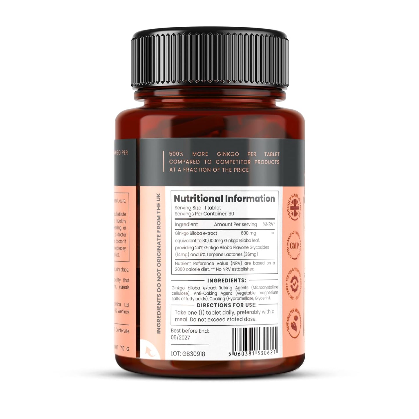 pureclinica Ginkgo Biloba 90 Tablets