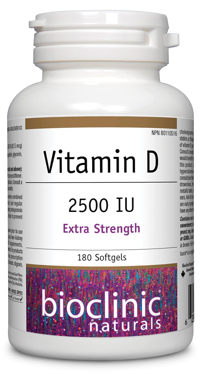 Bioclinic Naturals Vitamin D3 5000 IU Softgels 180