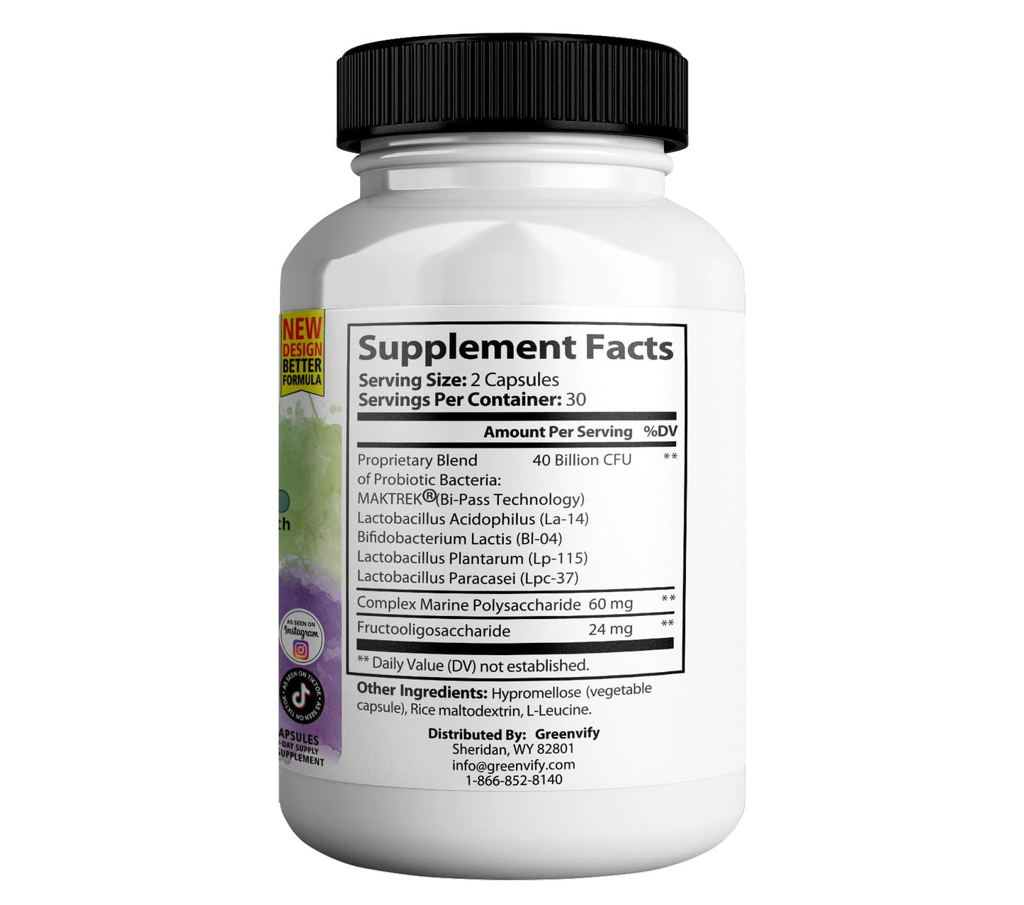 GREENVIFY Ultra Healthy Teeth Max Probiotic Supplement 120 Capsules