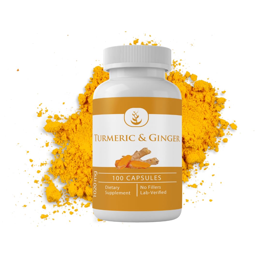 Pure Original Ingredients Turmeric Curcumin & Ginger Capsules, 100 Capsules