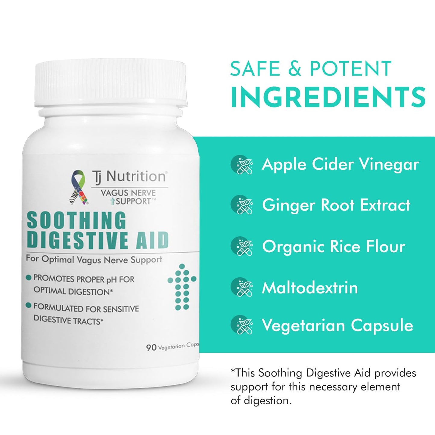 TJ Nutrition Digestive Health Support Capsules, 60 Count