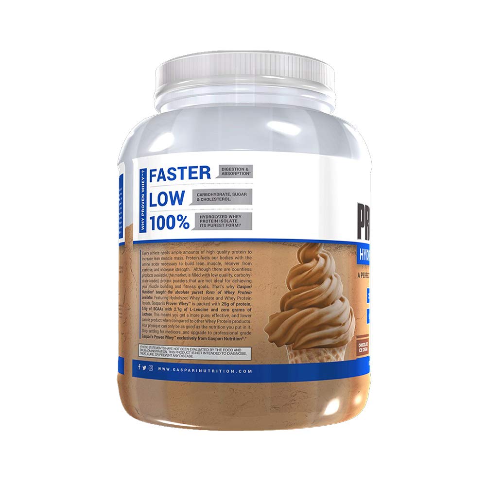 Gaspari Nutrition Proven Whey Hydrolyzed Whey Isolate Protein Powder, 64 Servings
