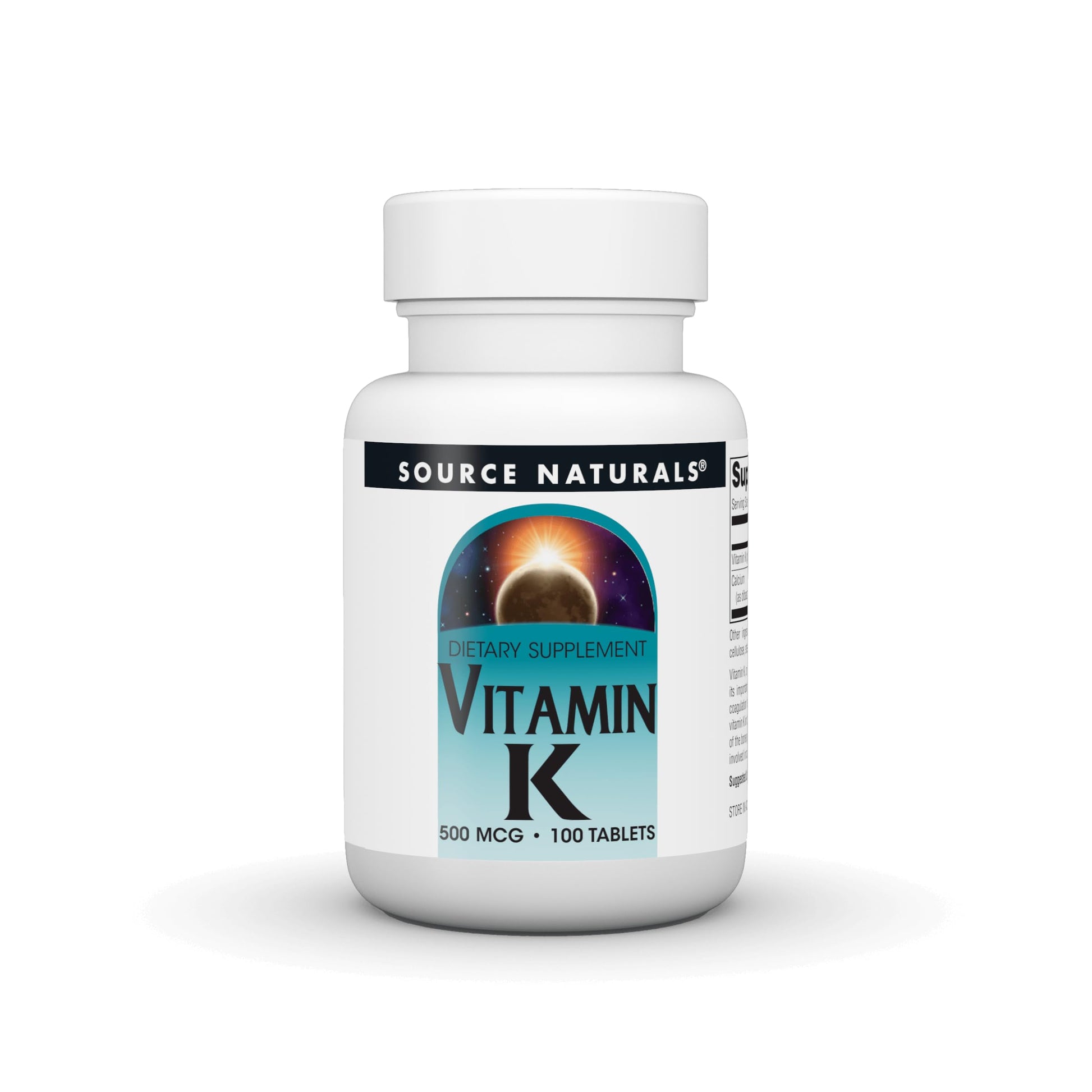 Source Naturals Vitamin K 500 mcg, 100 Tablets