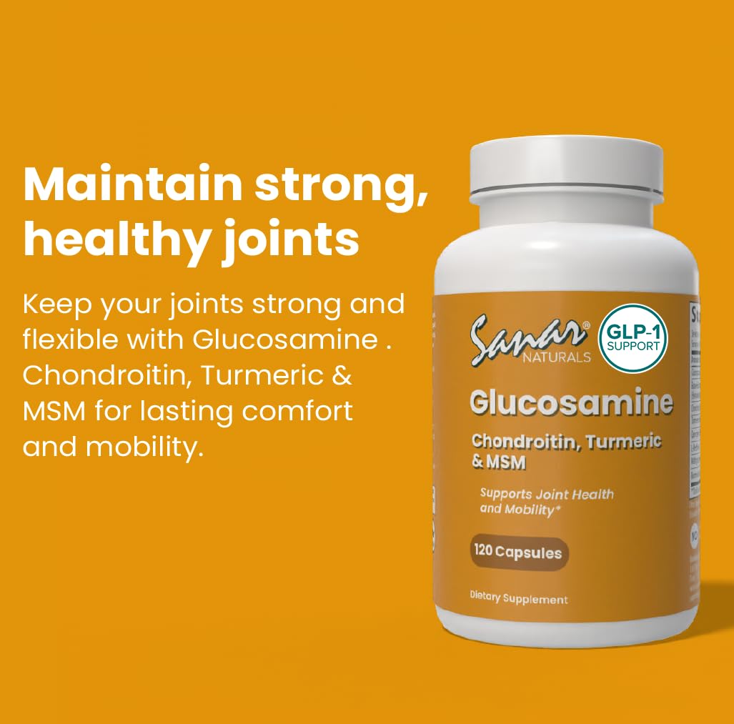 Sanar Naturals Glucosamine Chondroitin MSM Turmeric Capsules 120