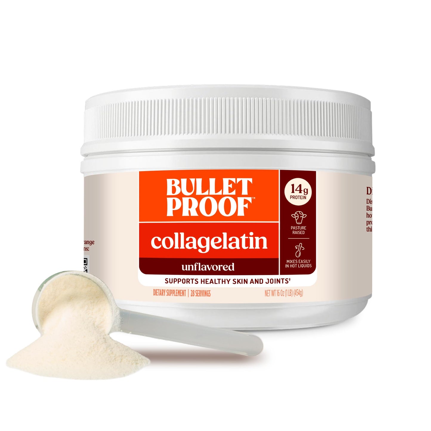 Bulletproof CollaGelatin Gelatin Enhanced with Collagen Protein Powder, 16 Ounces